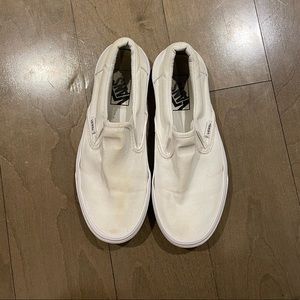 White slip on vans size 7.5